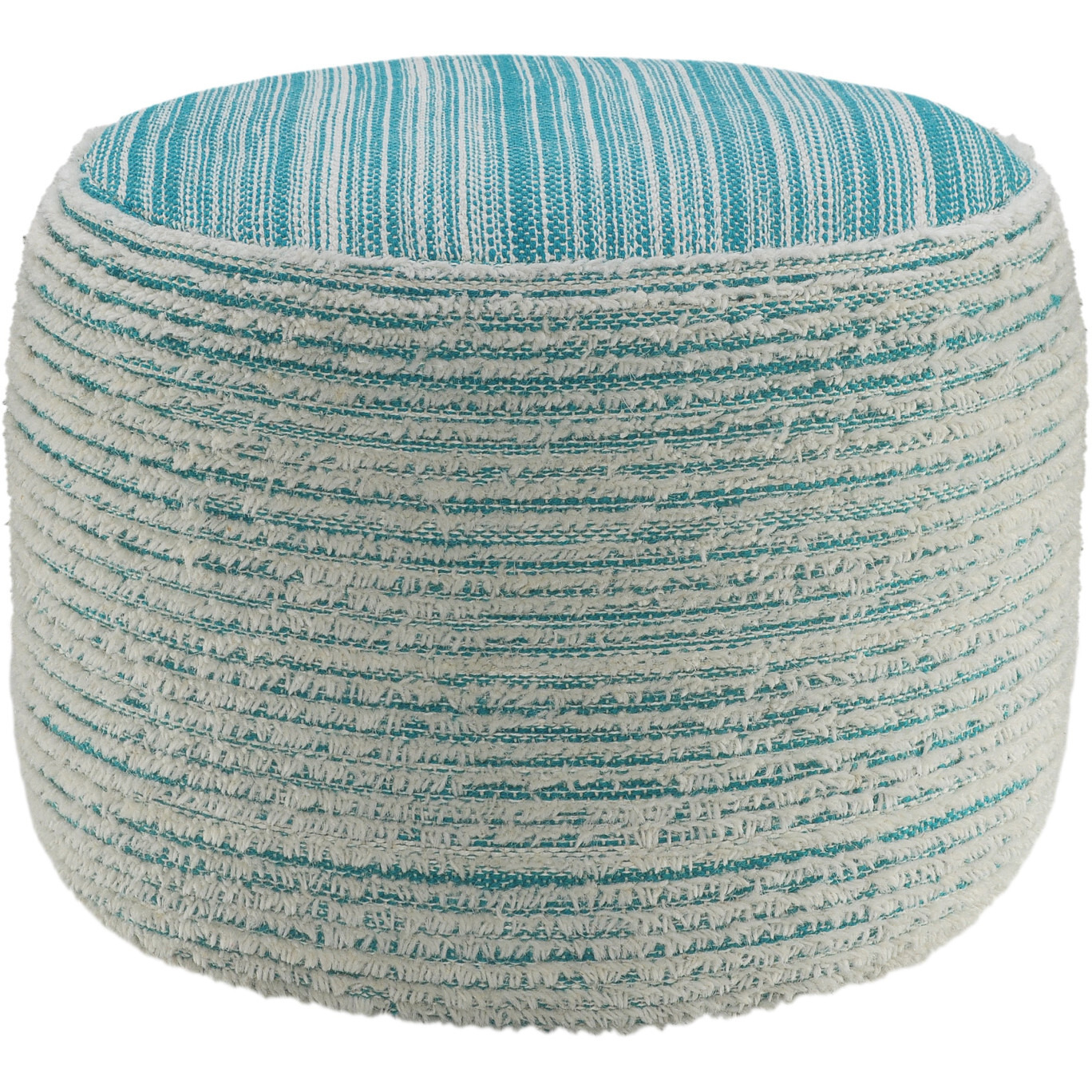 18 Blue Polyester Ottoman