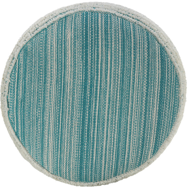 18 Blue Polyester Ottoman
