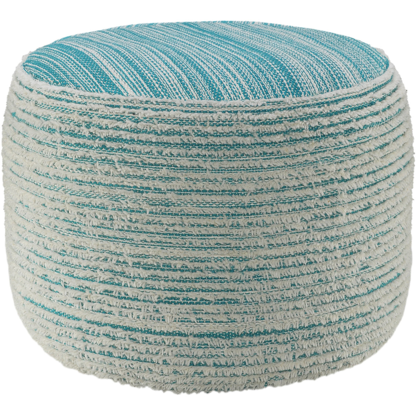 18 Blue Polyester Ottoman