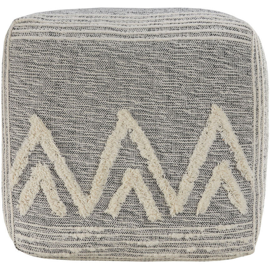 16 Gray Polyester Ottoman