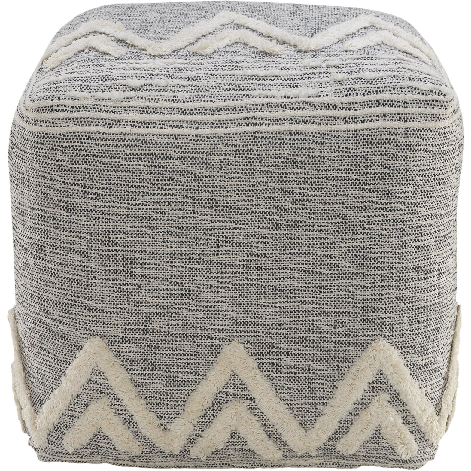 16 Gray Polyester Ottoman
