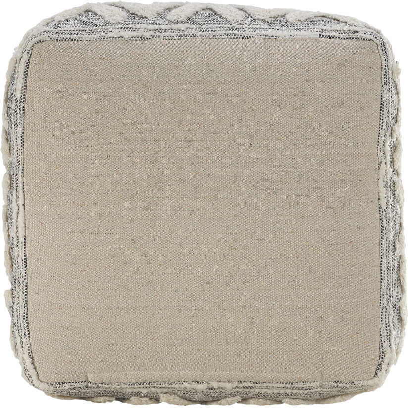 16 Gray Polyester Ottoman