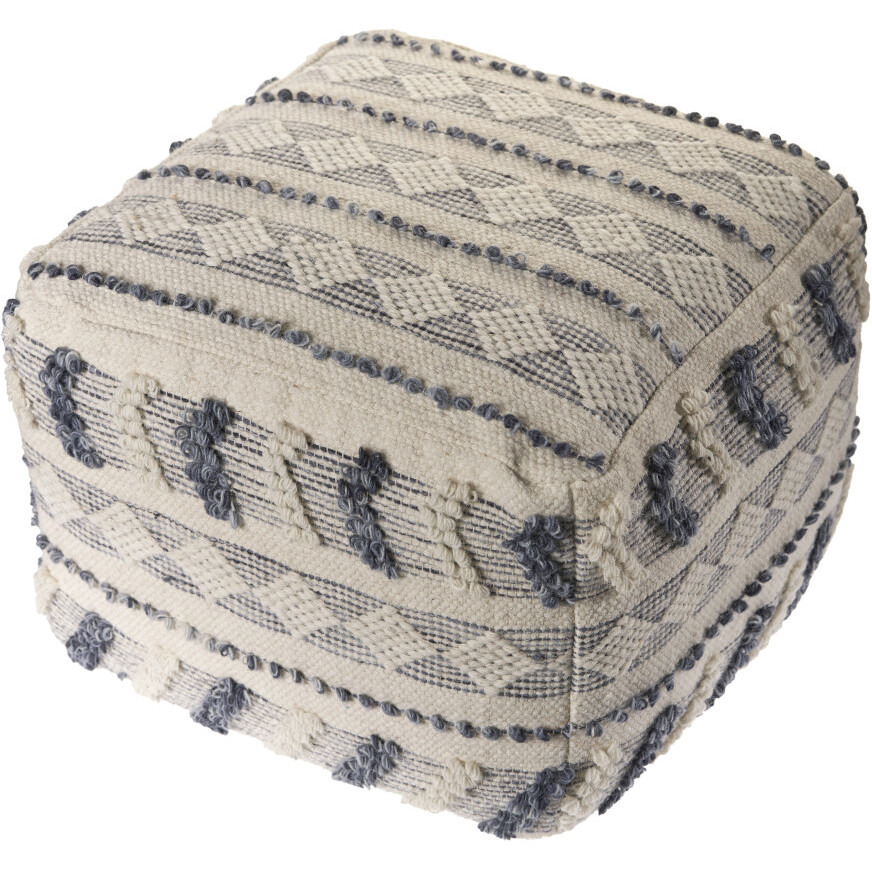 18 Blue Wool Ottoman
