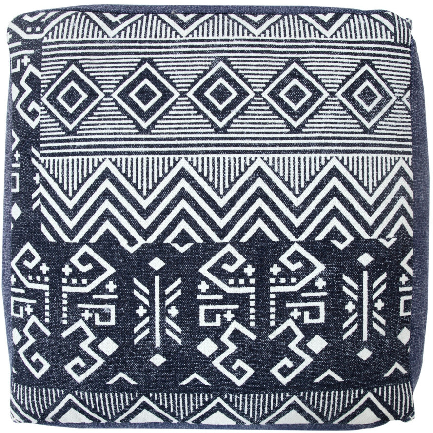 18 Blue 100% Cotton Ottoman