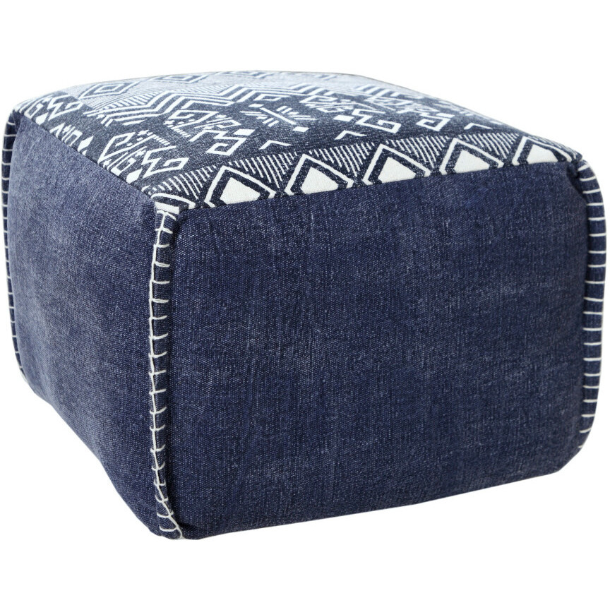 18 Blue 100% Cotton Ottoman