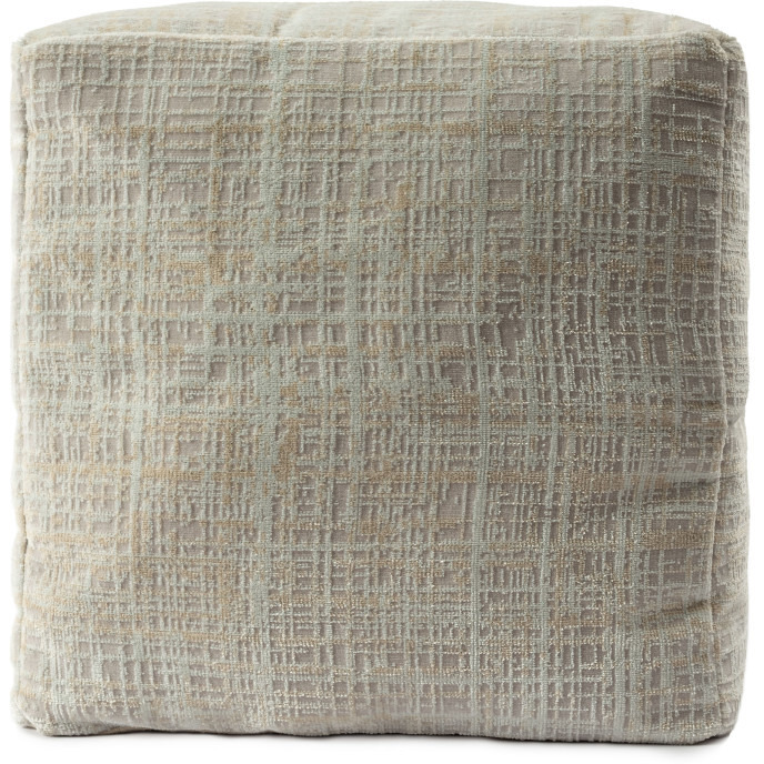 18 Beige Polyester Blend Ottoman