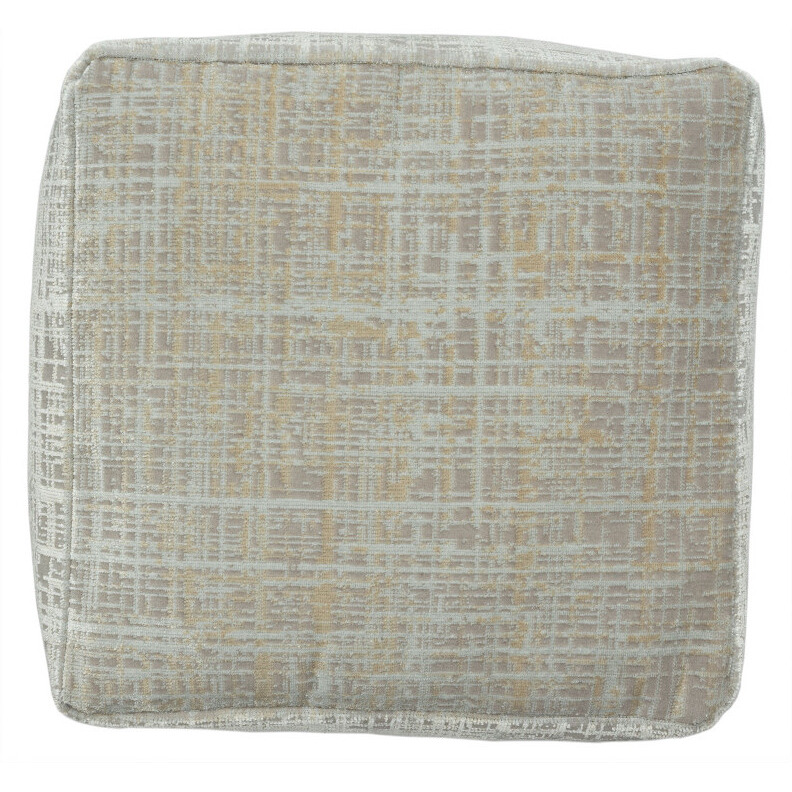 18 Beige Polyester Blend Ottoman