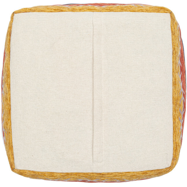 18 Multicolored Polyester Blend Ottoman