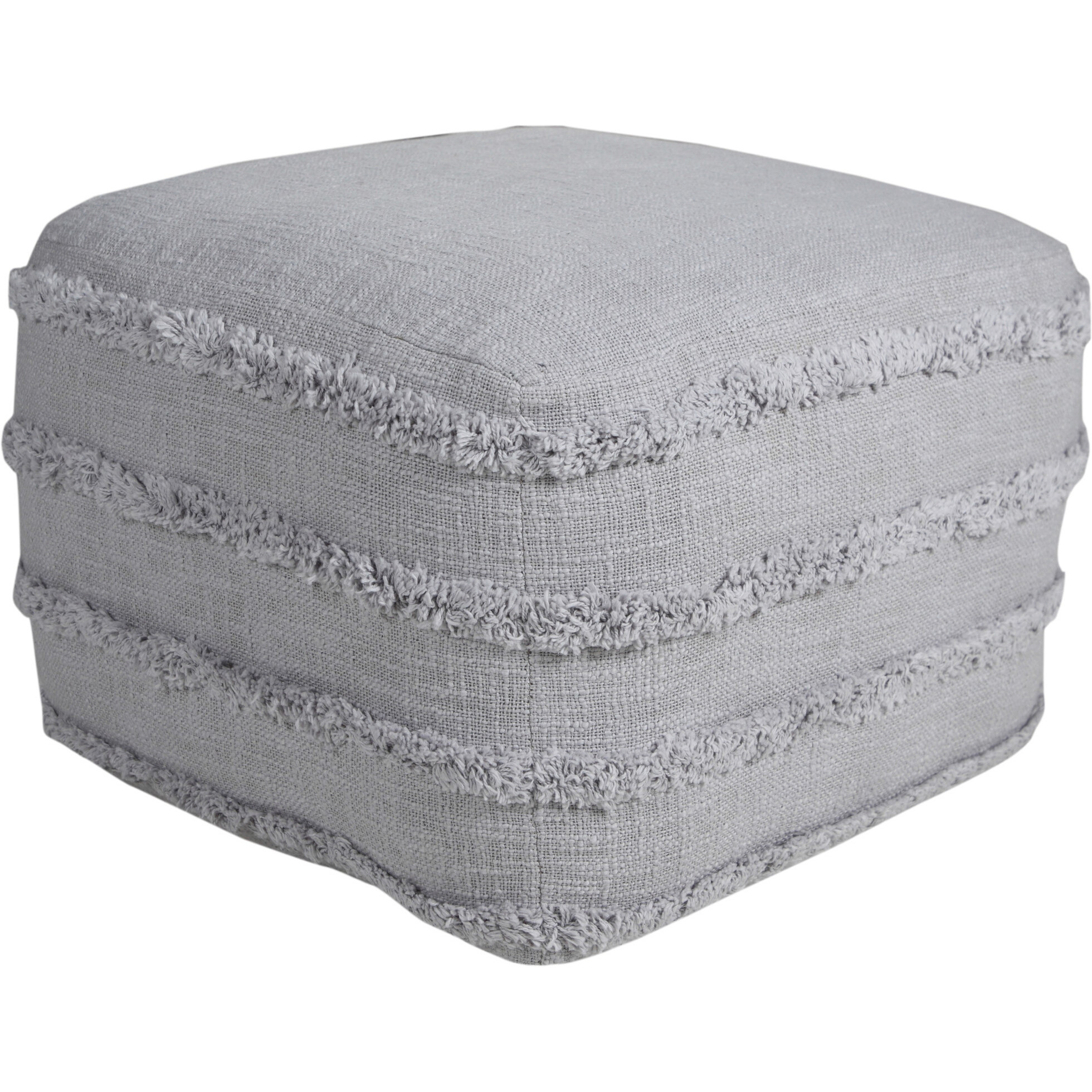 18 Gray 100% Cotton Ottoman