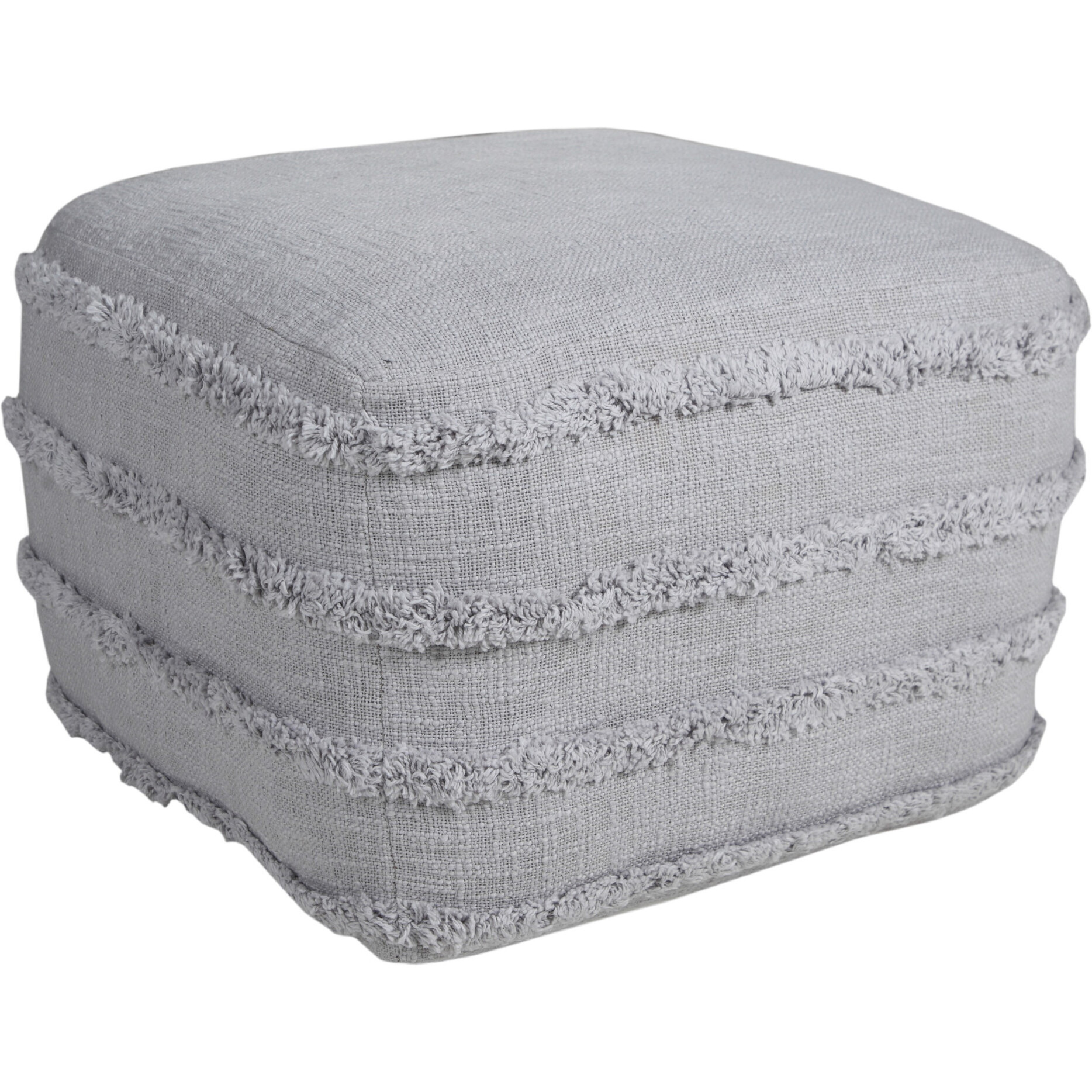 18 Gray 100% Cotton Ottoman