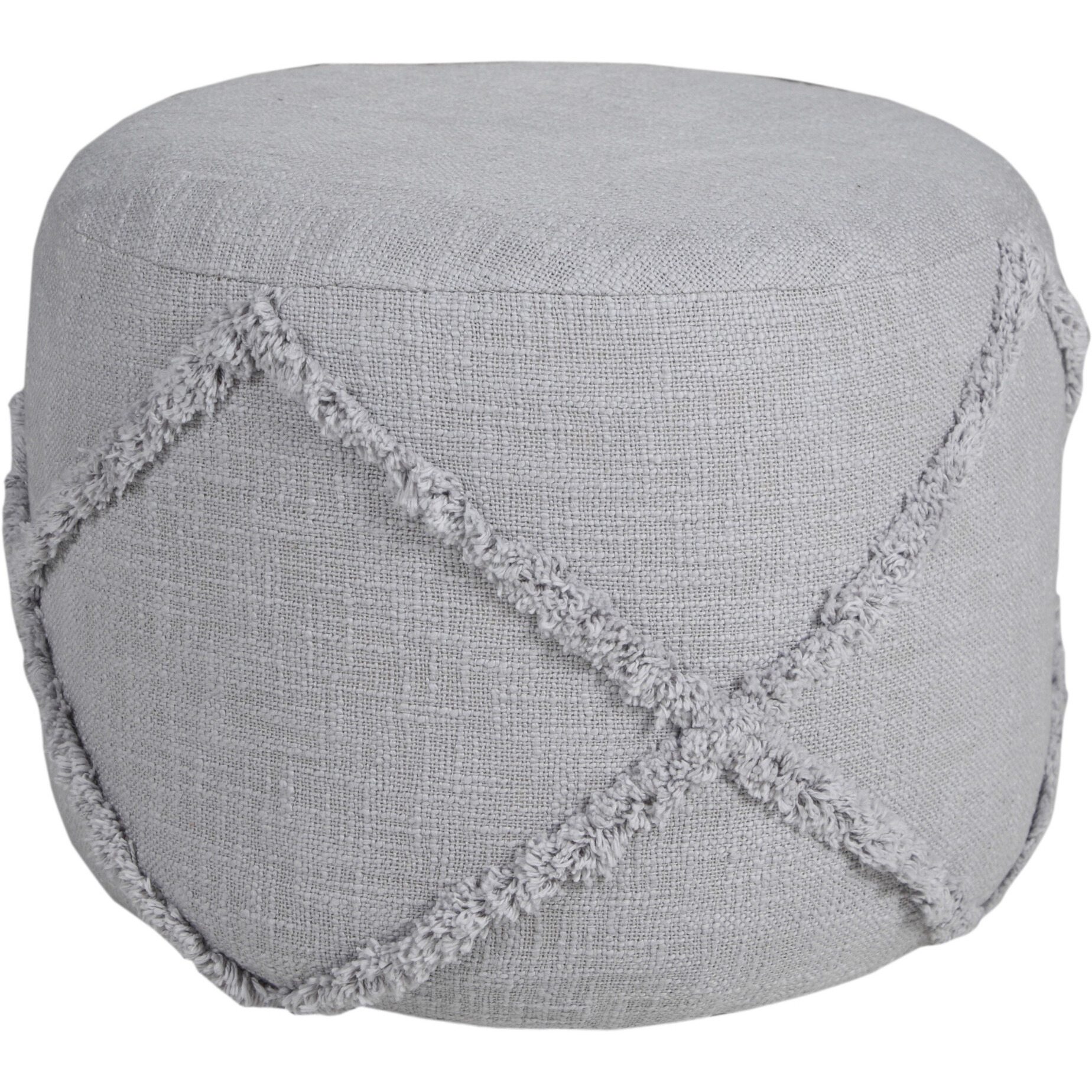 18 Gray 100% Cotton Ottoman