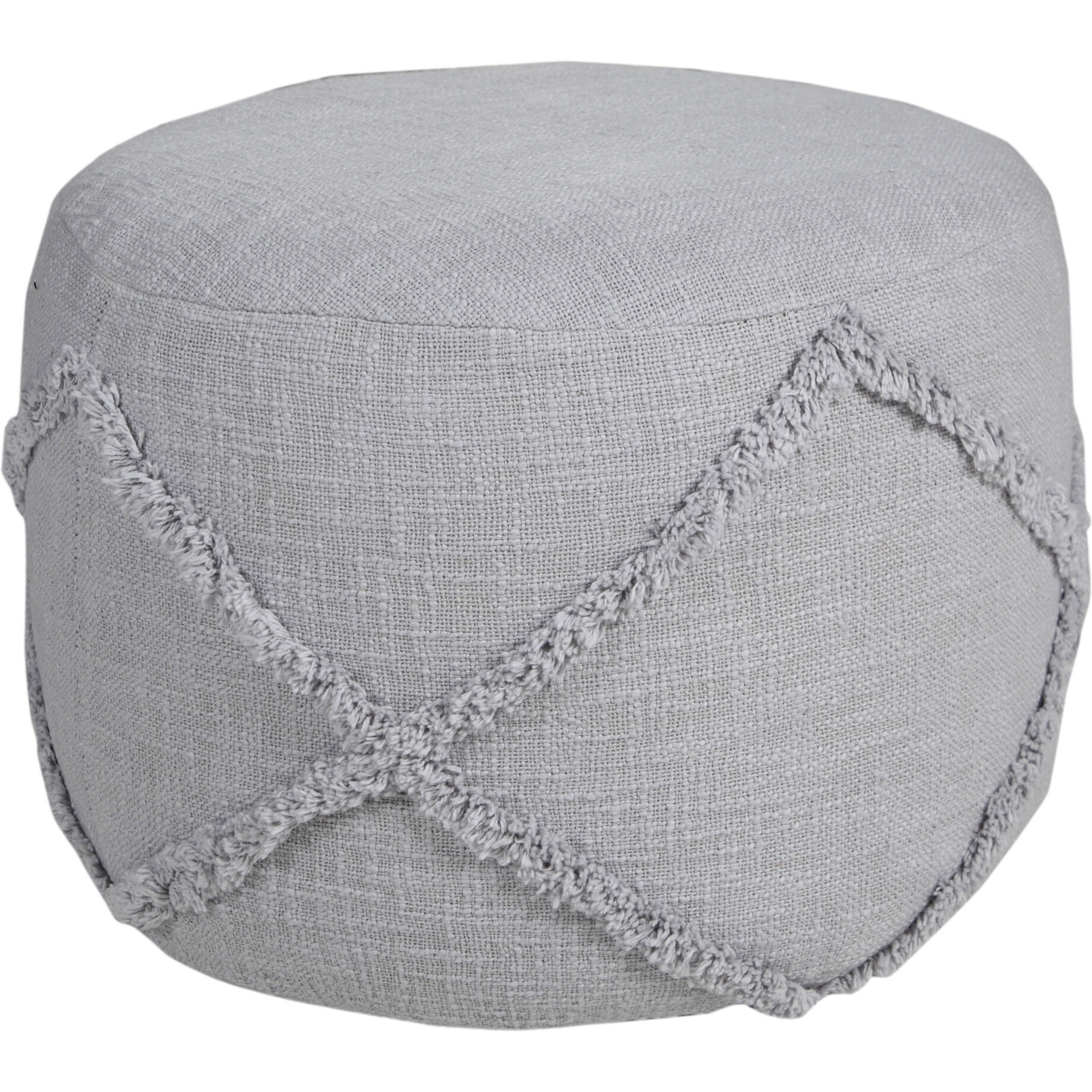 18 Gray 100% Cotton Ottoman