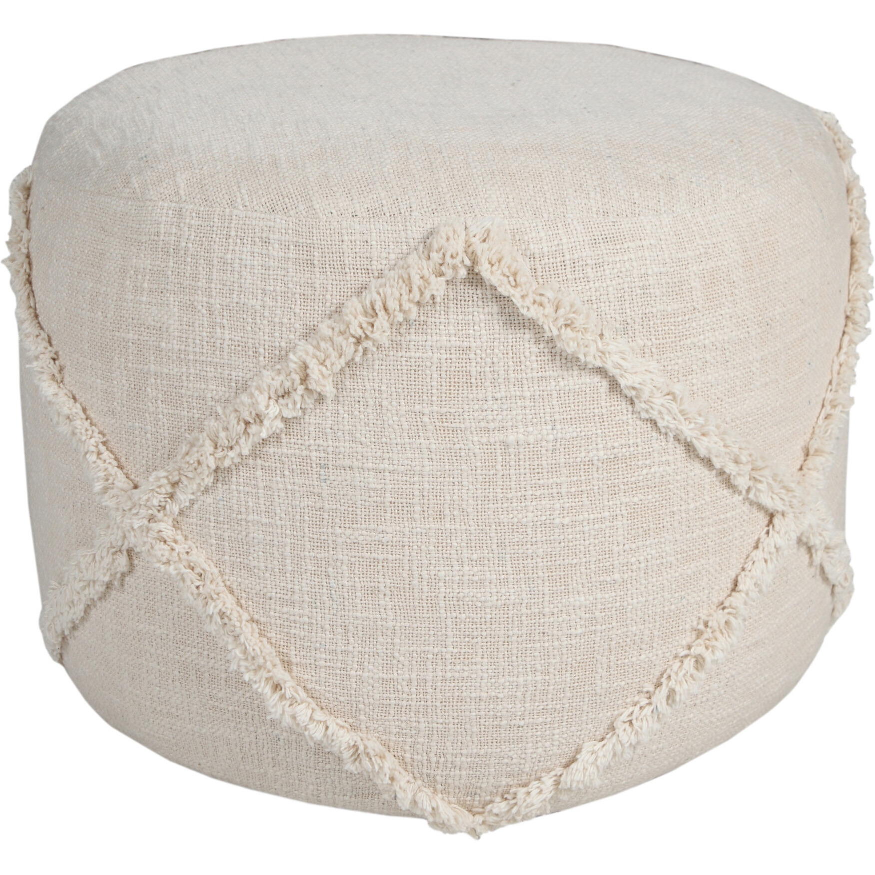 18 Cream 100% Cotton Ottoman
