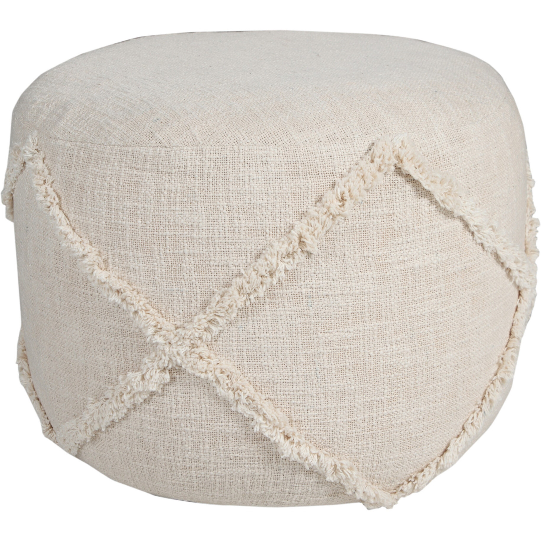 18 Cream 100% Cotton Ottoman
