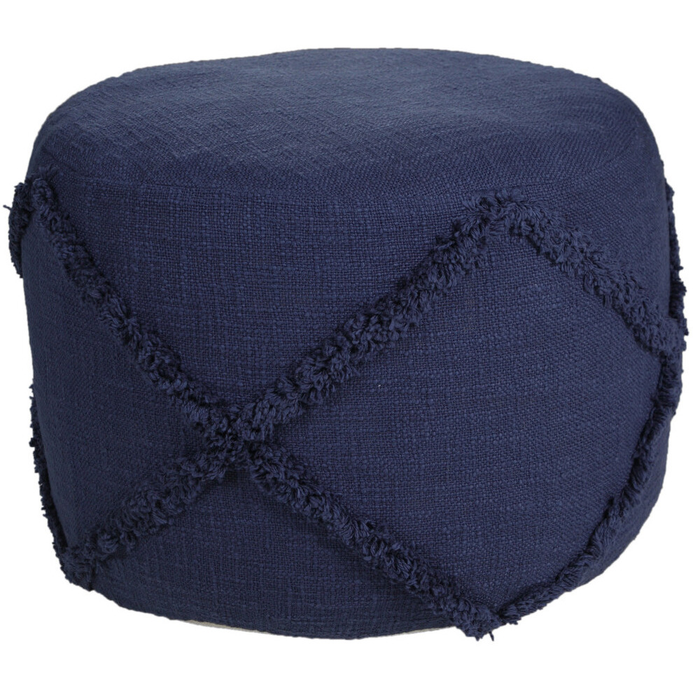 18 Blue 100% Cotton Ottoman