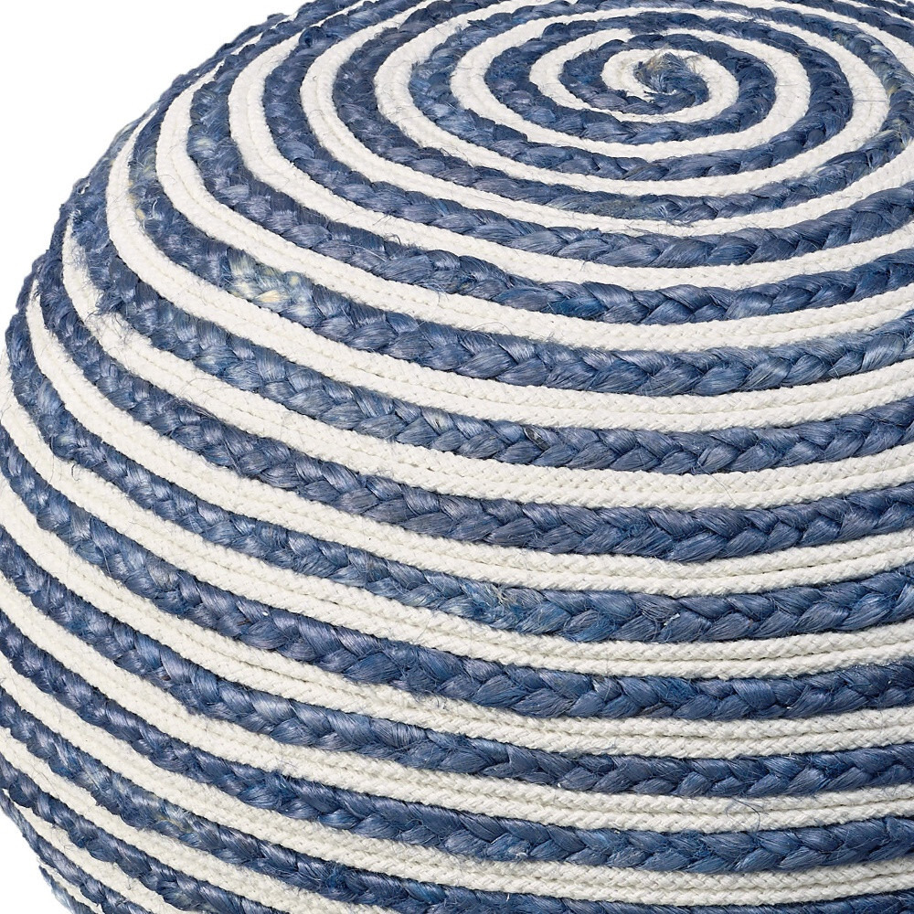 20 Blue Jute Ottoman