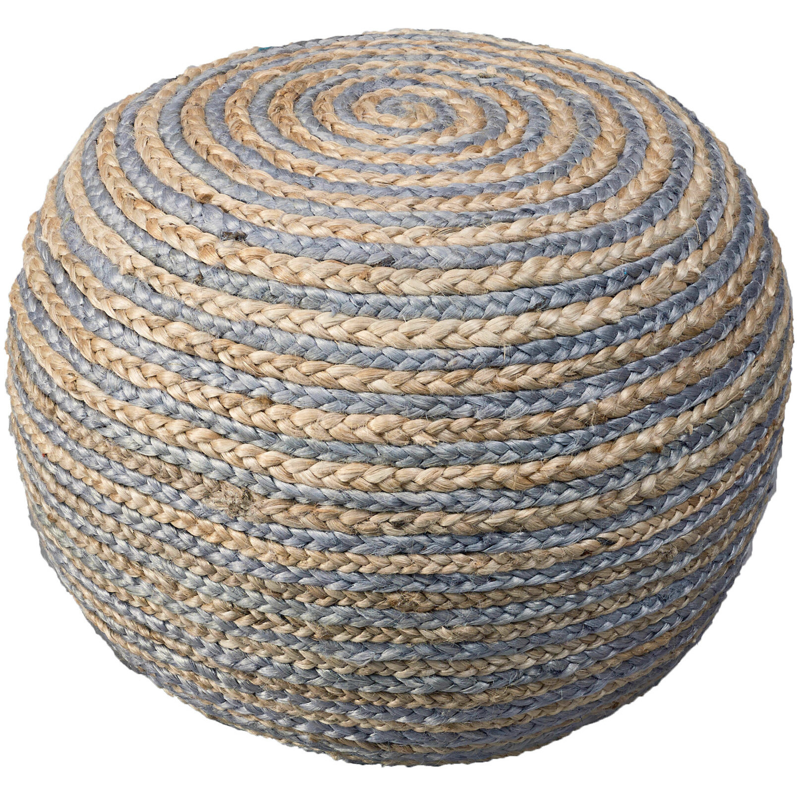 20 Gray Jute Ottoman