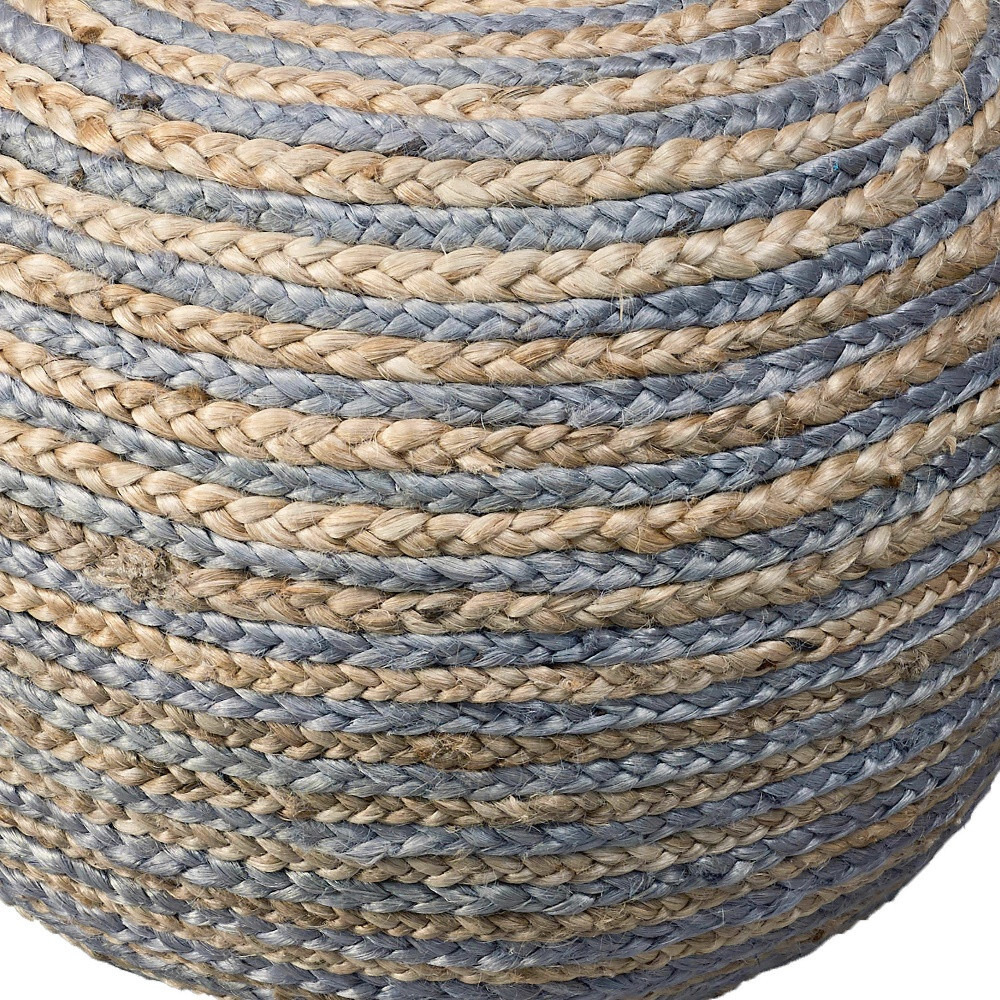 20 Gray Jute Ottoman