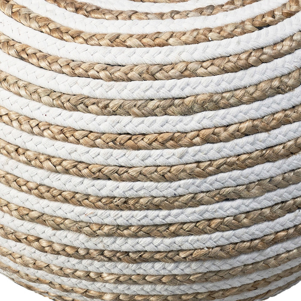 20 White Jute Ottoman
