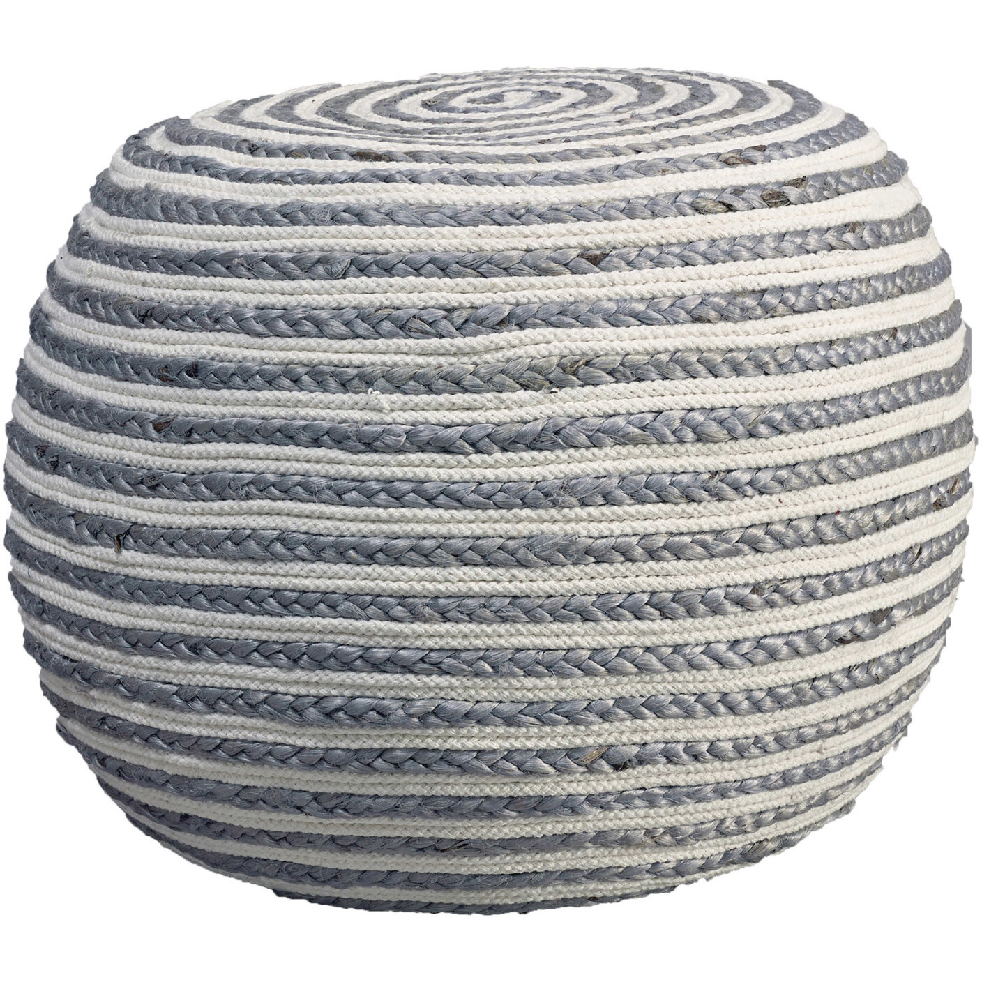 20 Gray Jute Ottoman