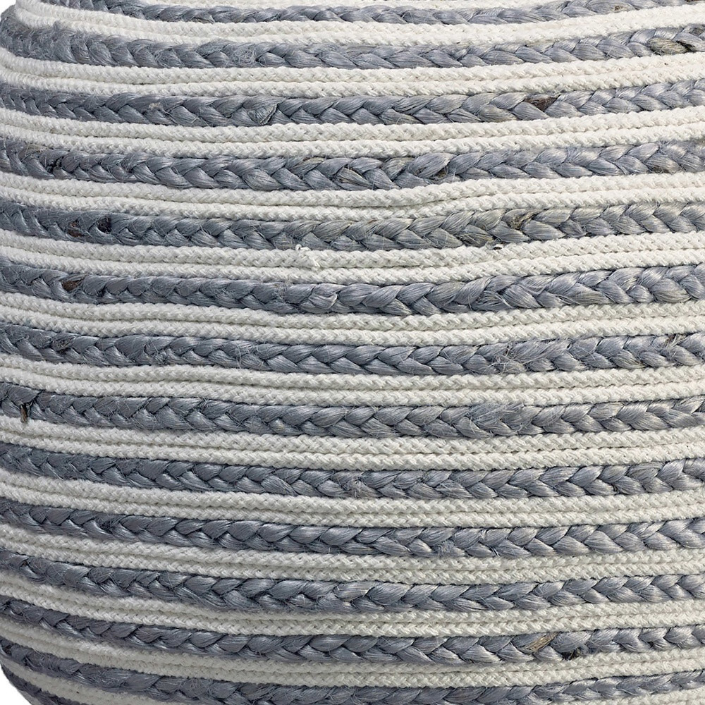 20 Gray Jute Ottoman