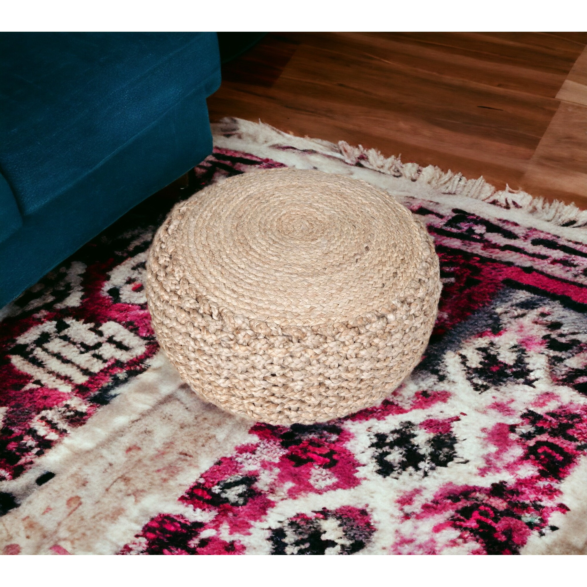 20 Tan Jute Ottoman