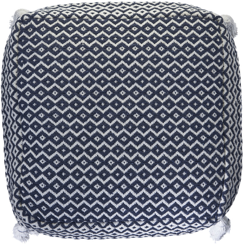 18 Blue 100% Cotton Ottoman