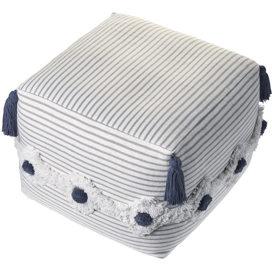 18 Gray 100% Cotton Ottoman