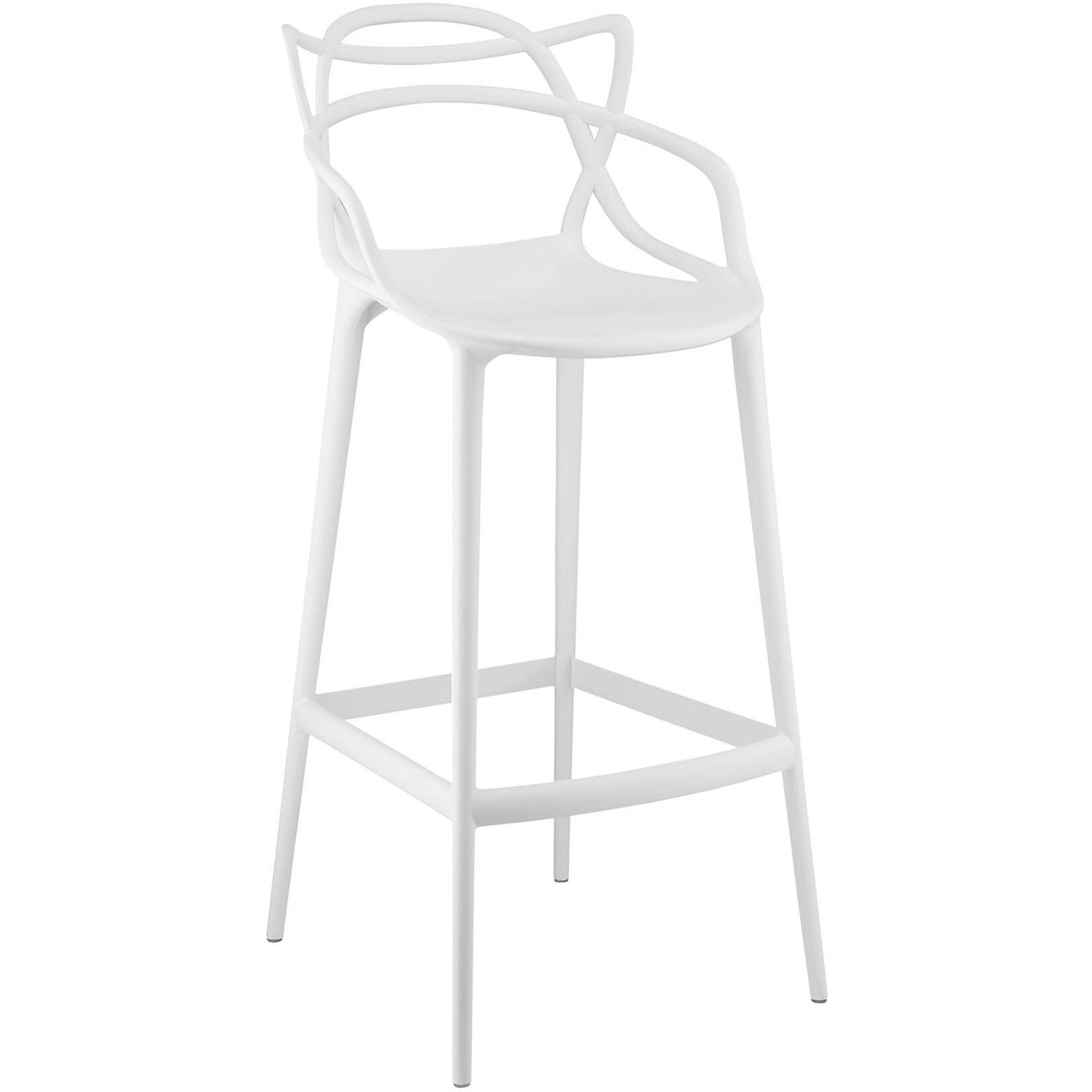 31 White Bar Chair With Footrest