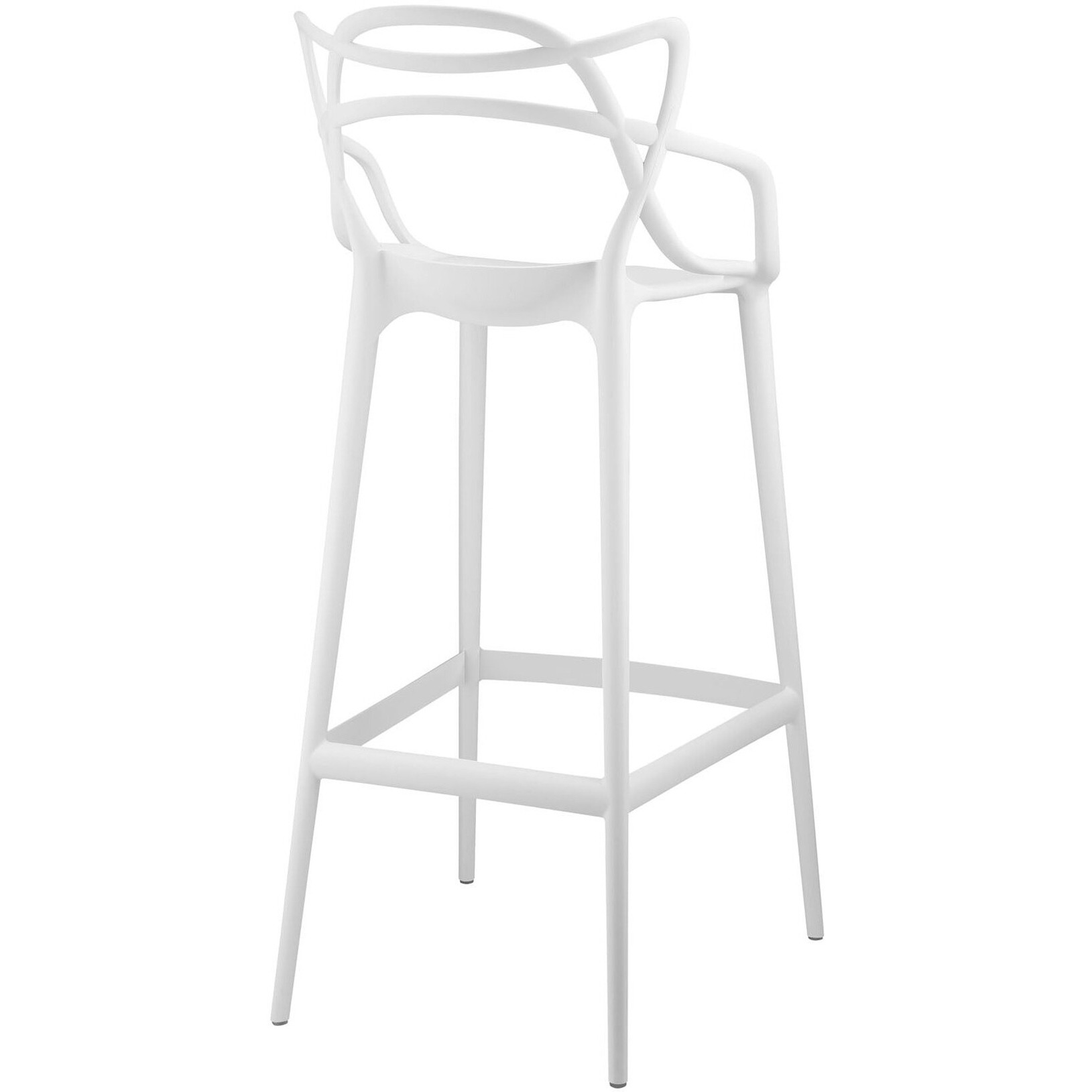 31 White Bar Chair With Footrest