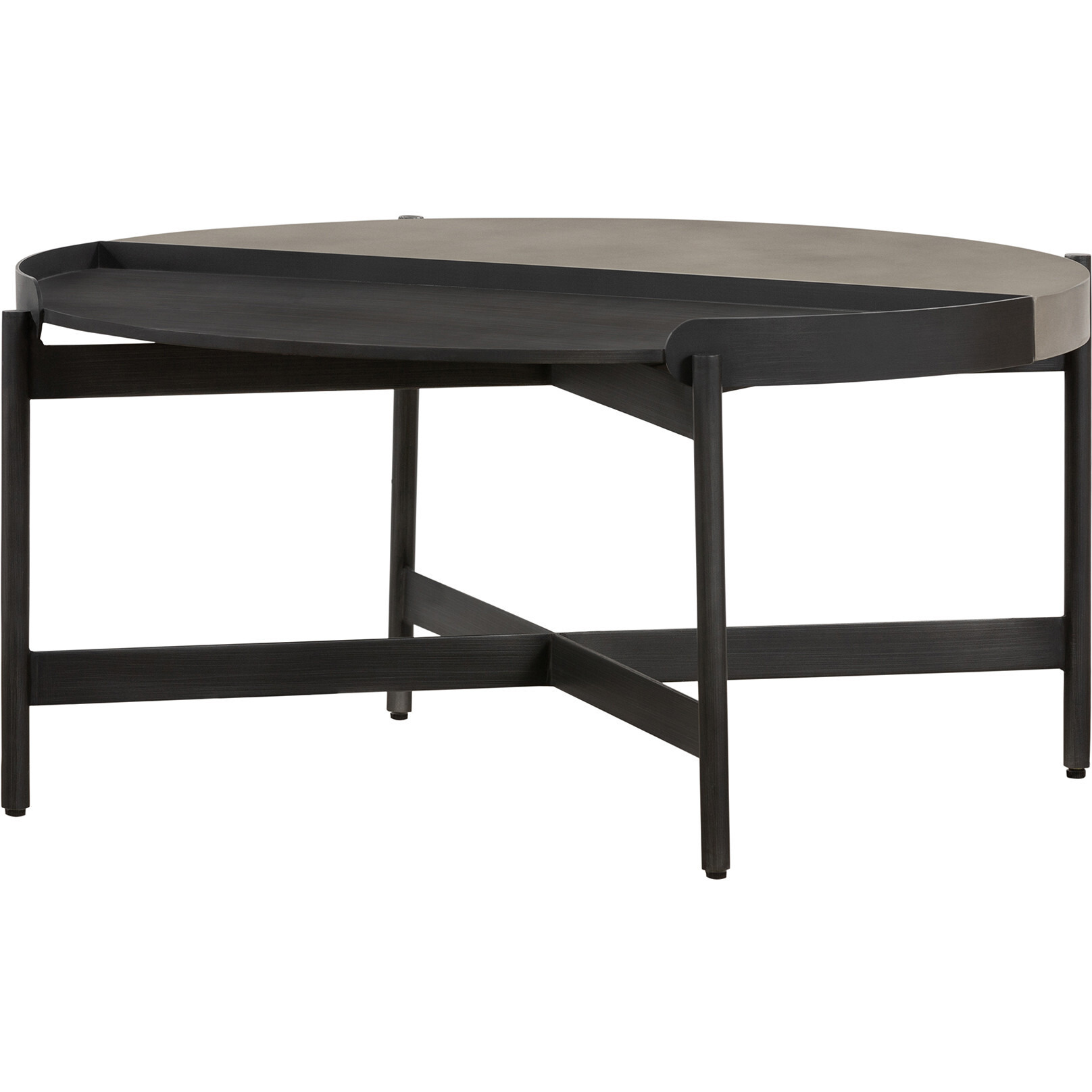 32 Grey Concrete Round Coffee Table