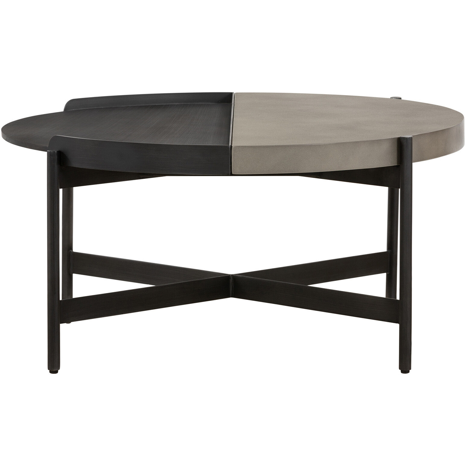 32 Grey Concrete Round Coffee Table