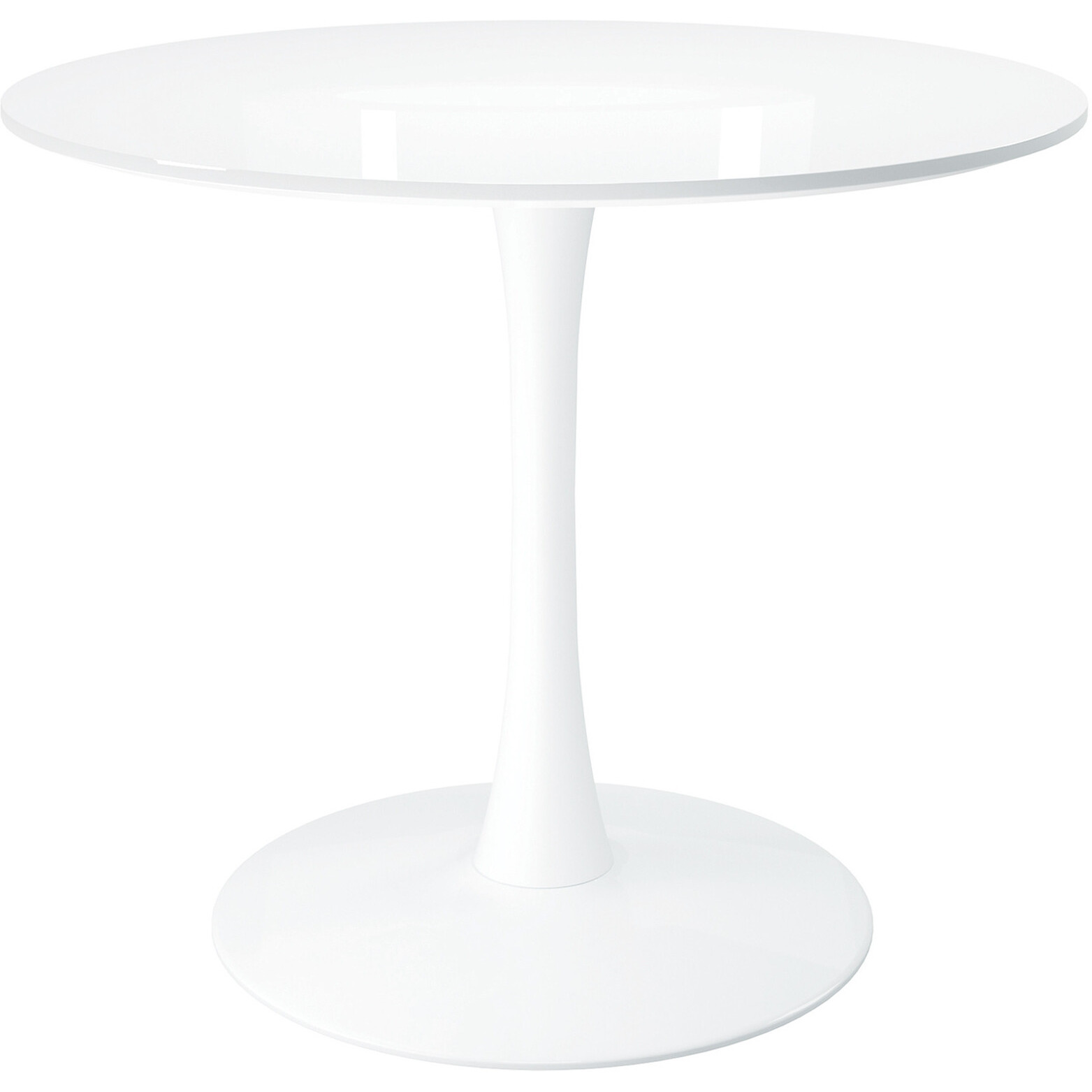36 White Metal Dining Table