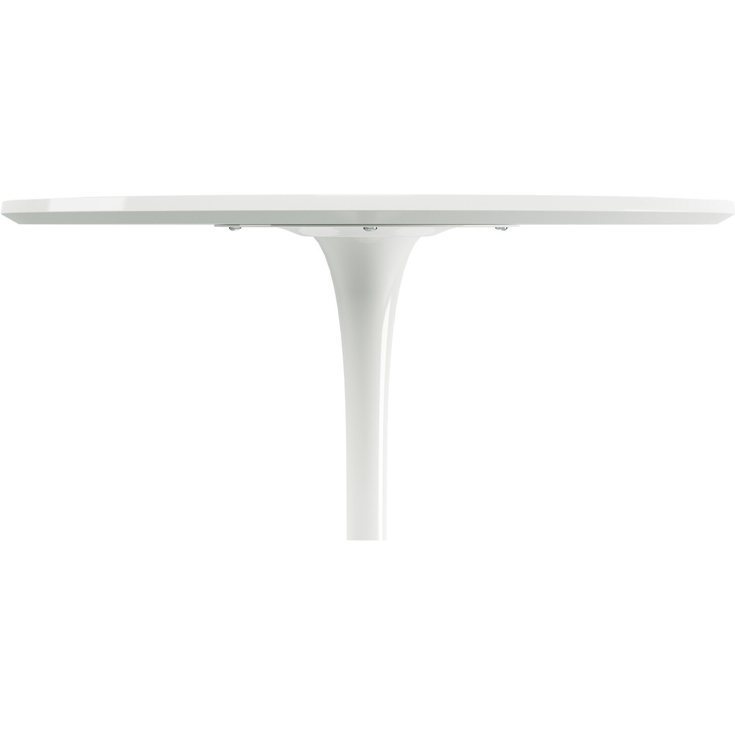 36 White Metal Dining Table