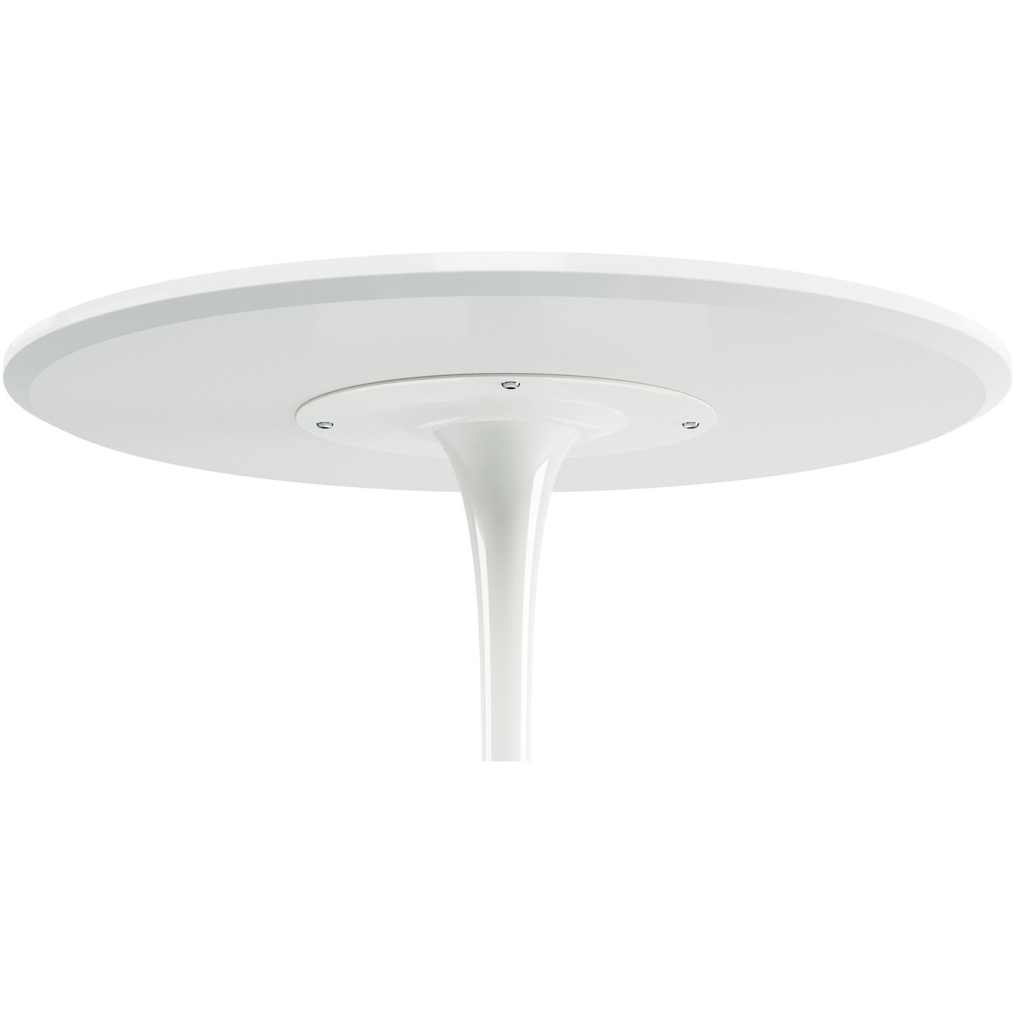 36 White Metal Dining Table