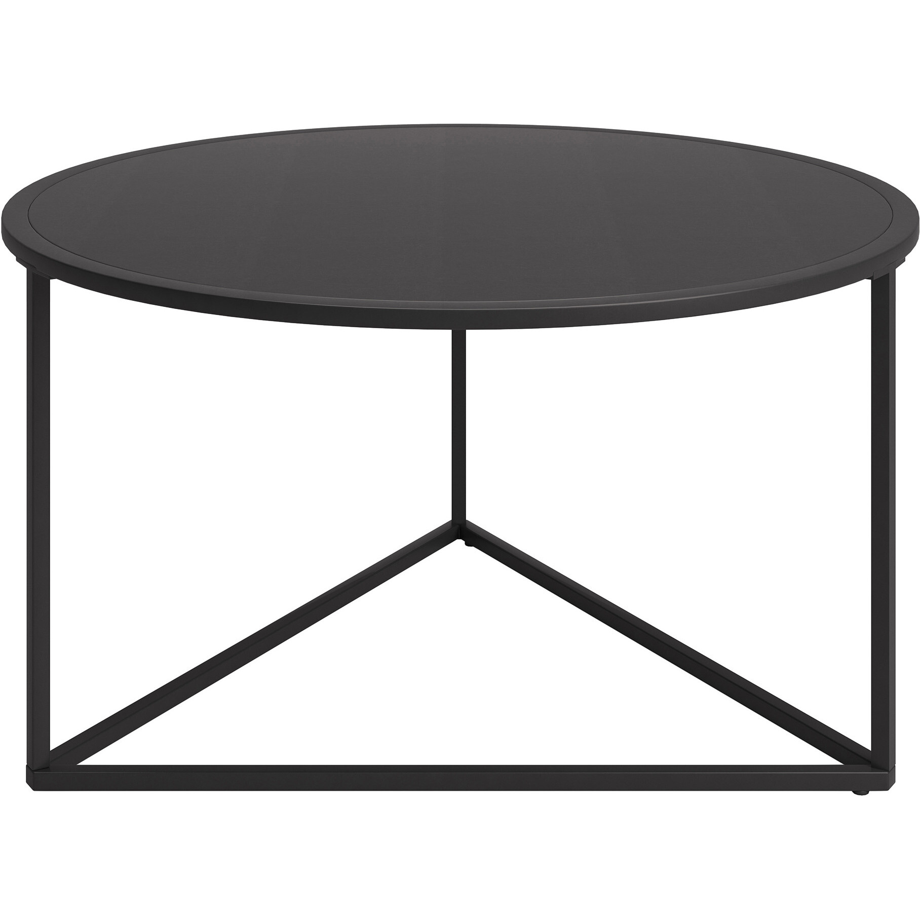 33 Black Steel Round Coffee Table