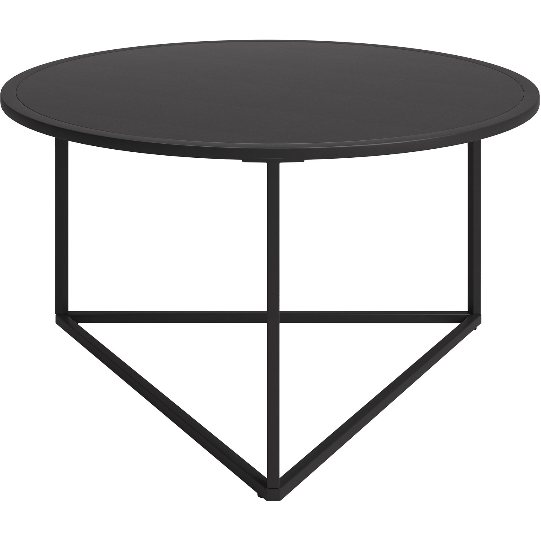 33 Black Steel Round Coffee Table
