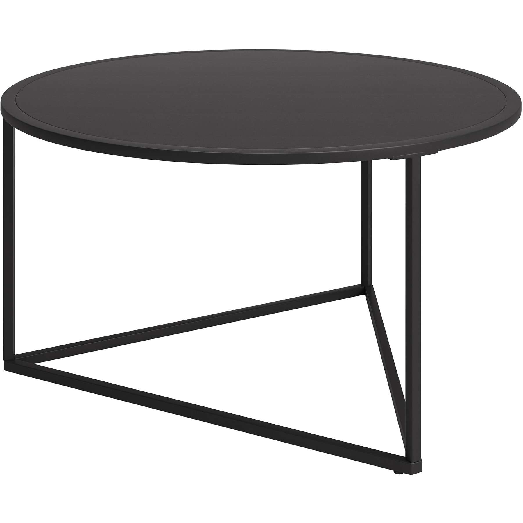 33 Black Steel Round Coffee Table