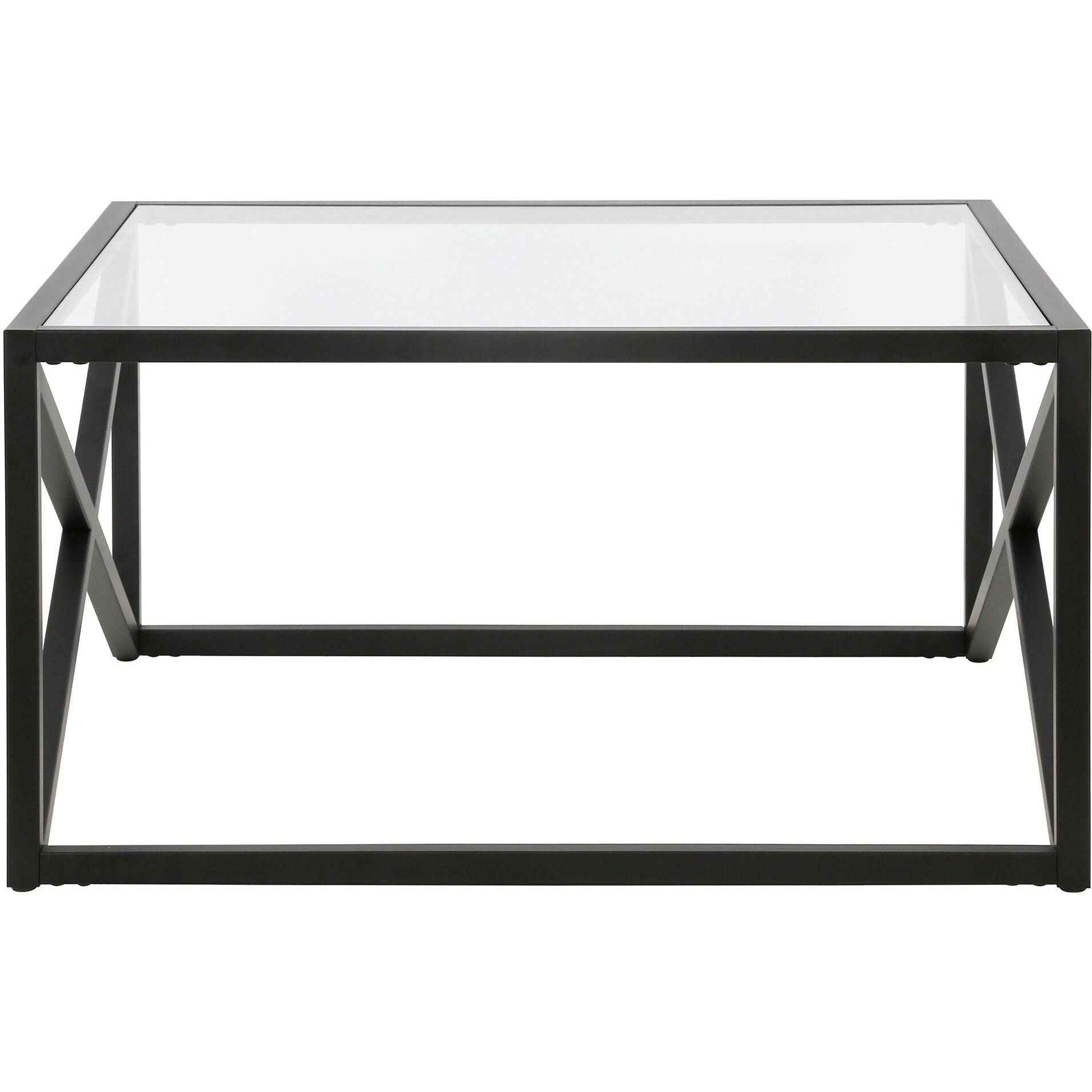 32 Black Glass Square Coffee Table