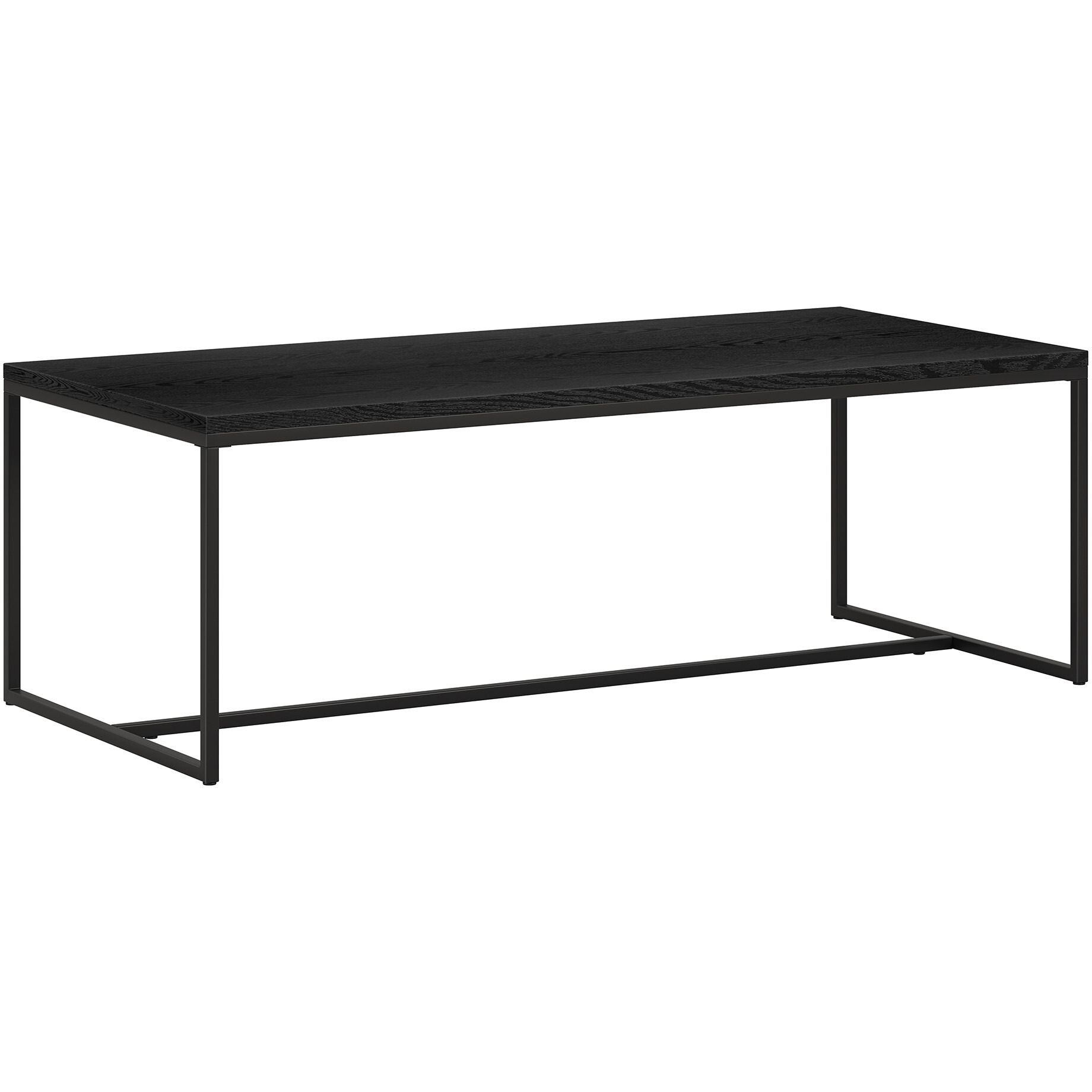 47 Black Modern Rectangular Coffee Table