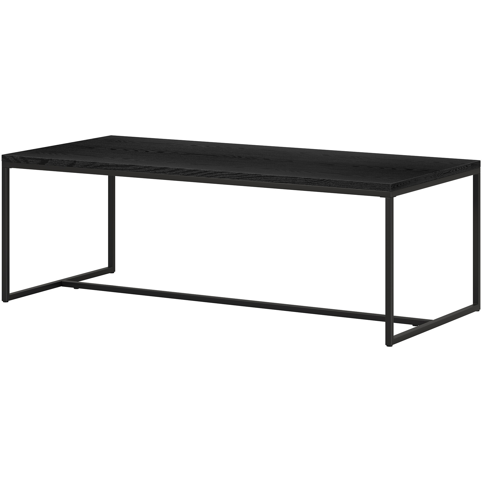 47 Black Modern Rectangular Coffee Table