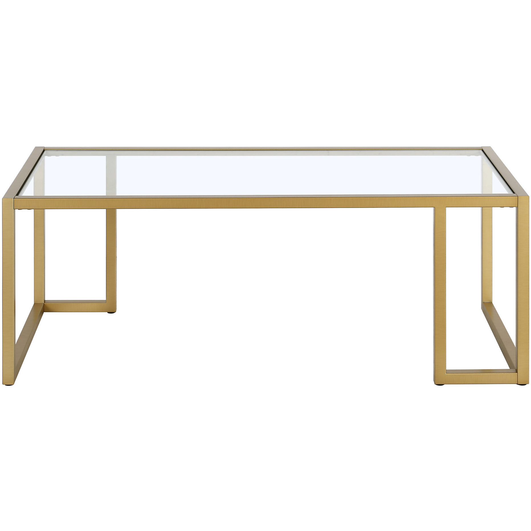 45 Gold Glass Rectangular Coffee Table