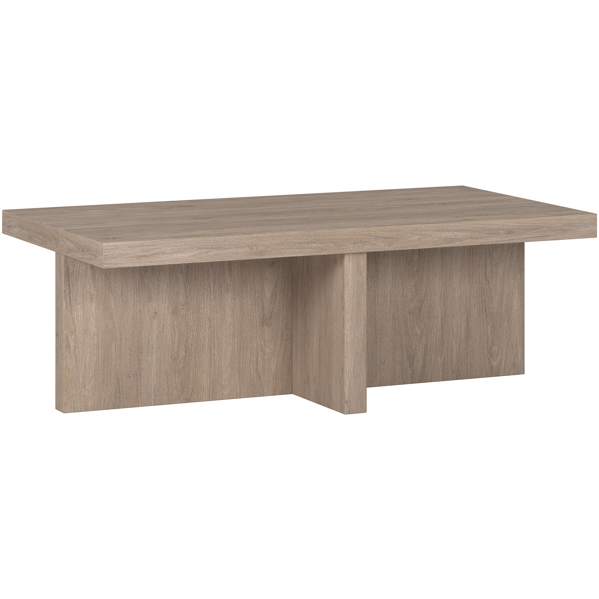 44 Gray Manufactured Wood Rectangular Coffee Table