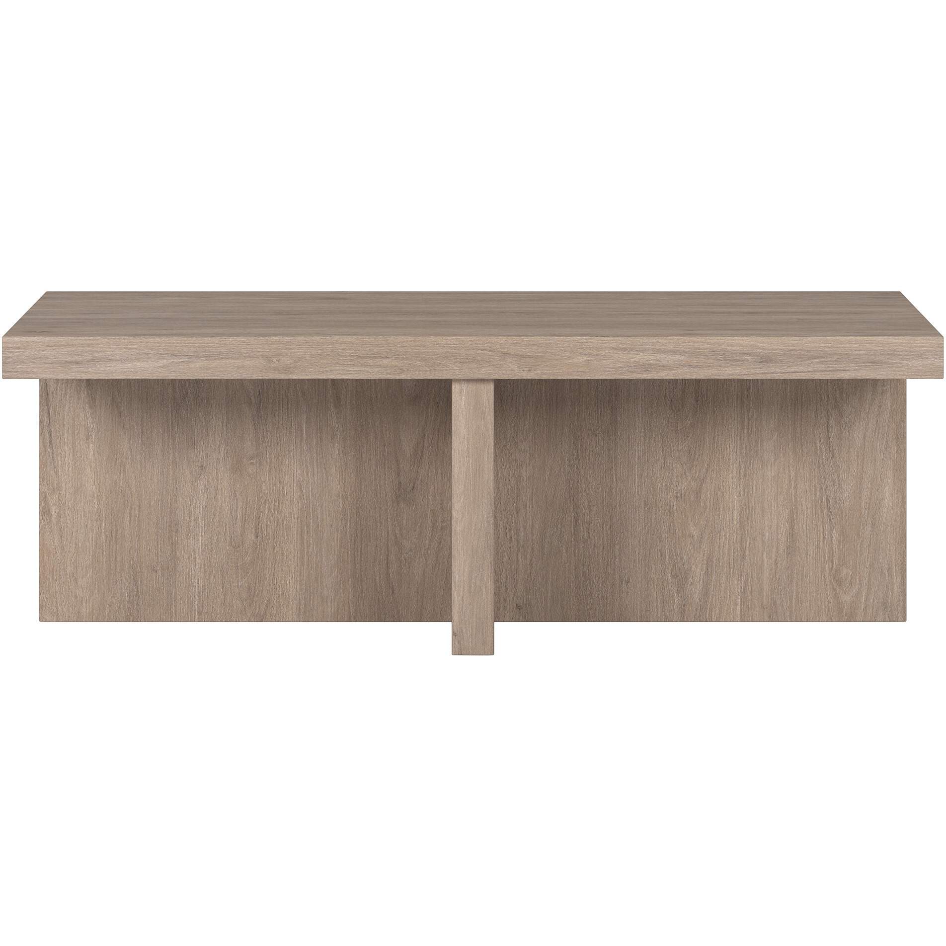 44 Gray Manufactured Wood Rectangular Coffee Table