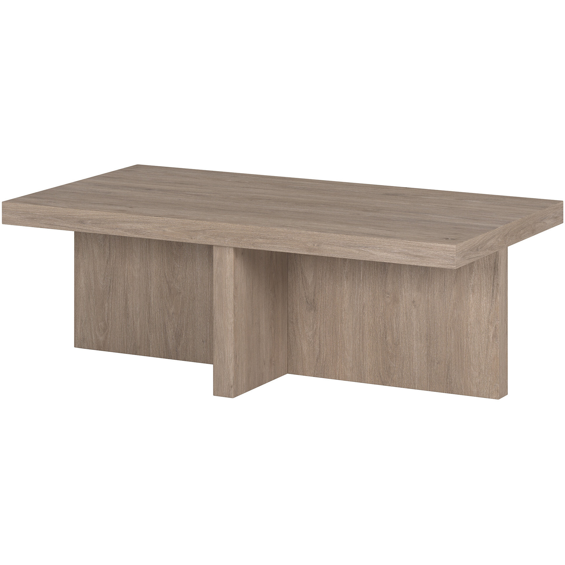 44 Gray Manufactured Wood Rectangular Coffee Table