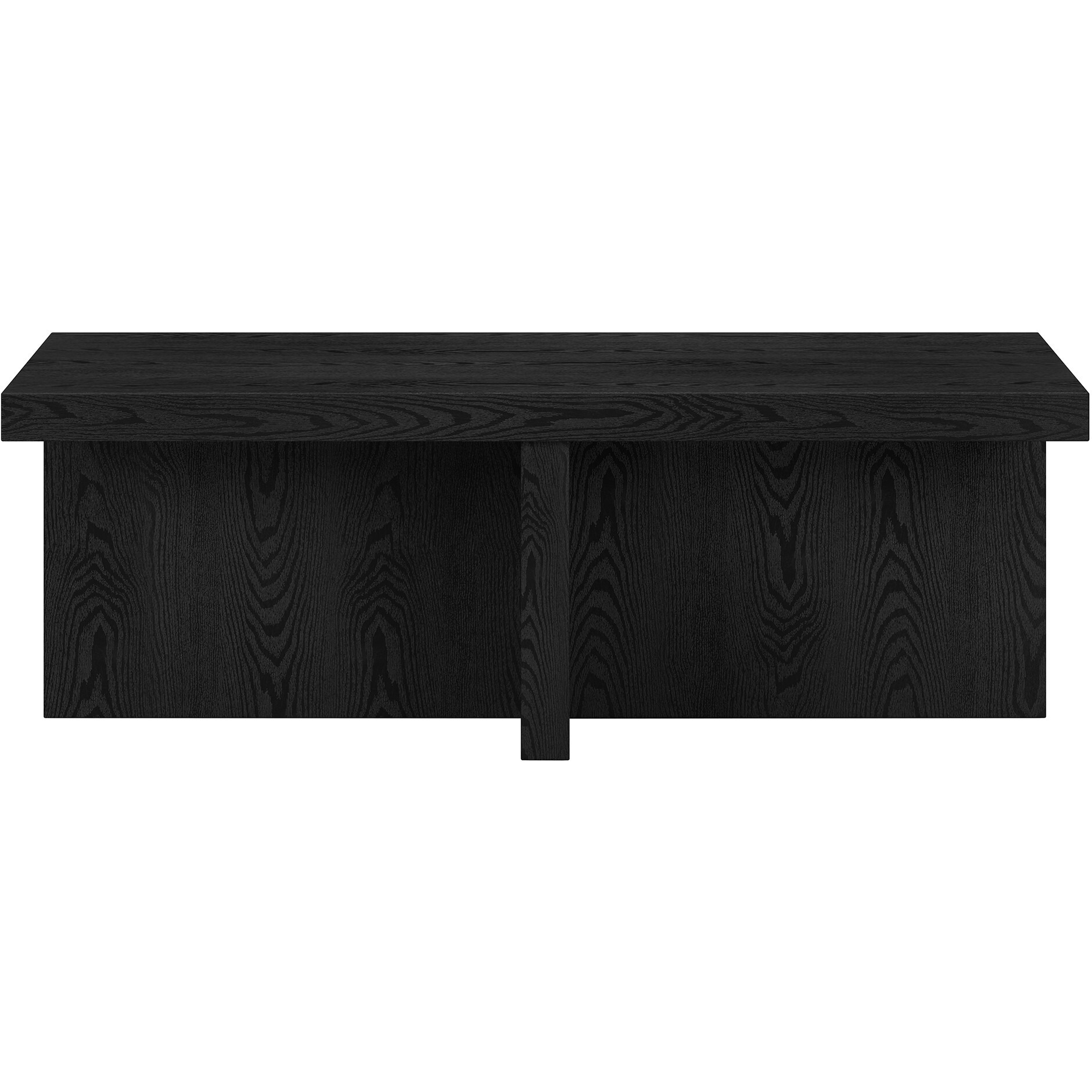 44 Black Manufactured Wood Rectangular Coffee Table