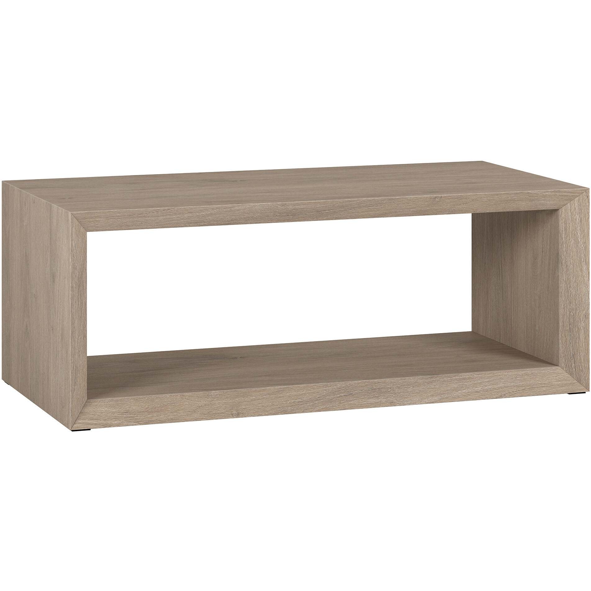 48 Gray Rectangular Coffee Table With Shelf