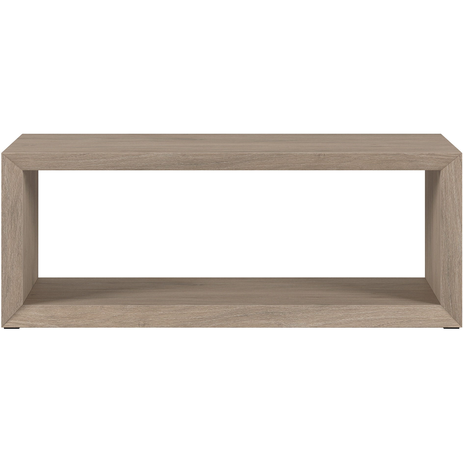 48 Gray Rectangular Coffee Table With Shelf