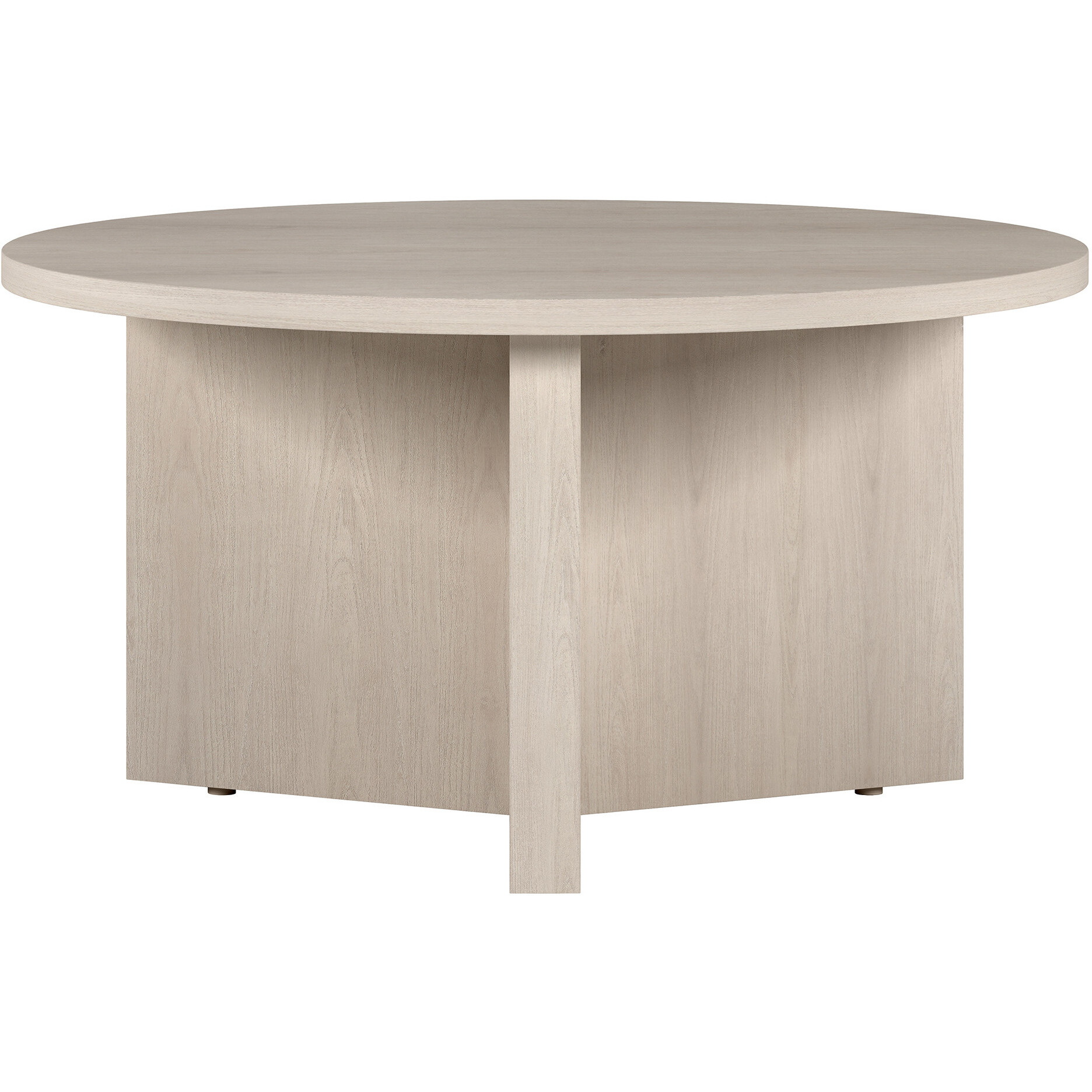 32 White Grain Round Coffee Table