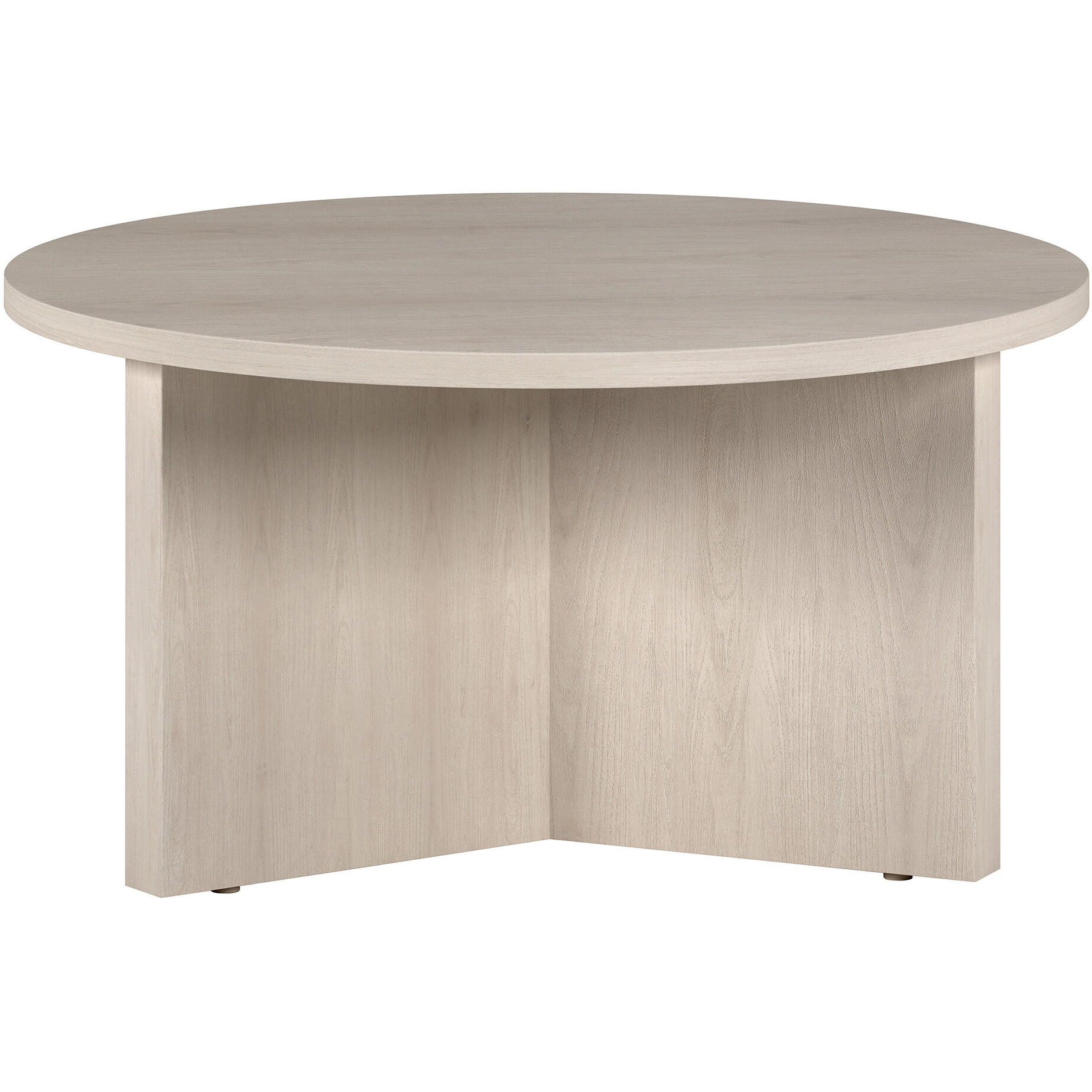 32 White Grain Round Coffee Table